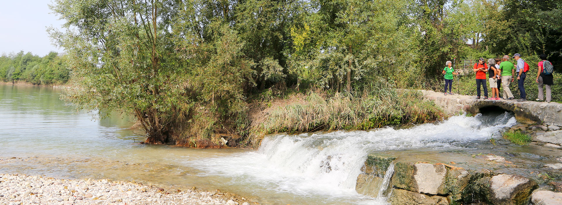 Itinerario della prima tappa del Sentiero di Maria. Pellegrini lungàdige sull'antica Strada Alzaia