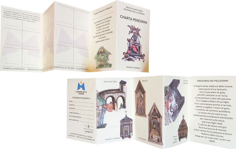 La Charta Peregrini va consegnata al Santuario per ricevere La Corona che attesta il pellegrinaggio avvenuto